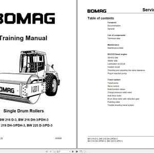 Bomag BW219PDH-3 Training Manual, Instruction For Repair