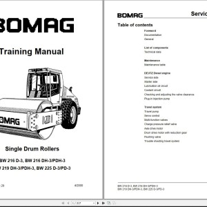 Bomag BW225D-3 Service Training, Instruction For Repair