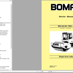 Bomag BW226 PDH-4 Service Manual, Service Training