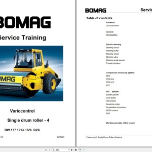 Bomag BW226BVC Service Training