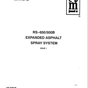 Bomag RS-500B Owner's Manual