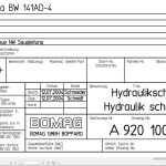 Bomag Schematic Electricity Service Training, Hydraulic And Electric Circuit