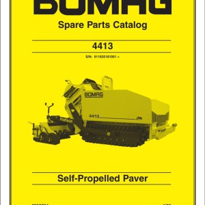 Bomag Self-Propelled Paver 4413 Spare Parts Catalog