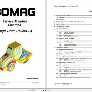 Bomag Single Drum Roller ESX Service Training