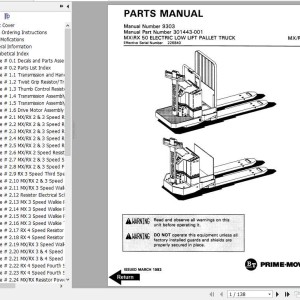 BT MX50 RX50 Operator & Part Manual