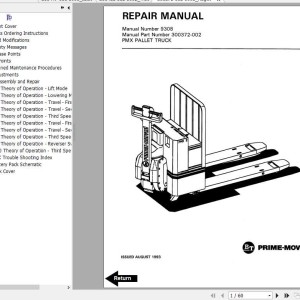 BT PMX-2 Repair & Parts Manual