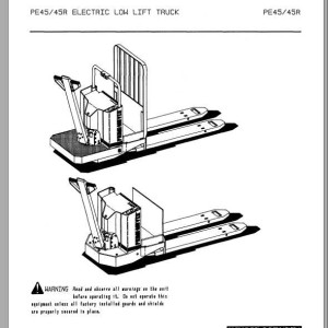 BT PE45 PE45R Operator & Part Manual