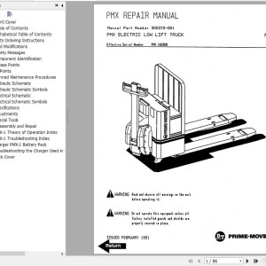 BT PMX-1 Repair & Part Manual