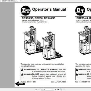 BT RRX35 RRX45 RDX30 RSX40 RSX50 Shop Manual