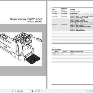 BT LPE 200 220 Repair Manual 7572516-040