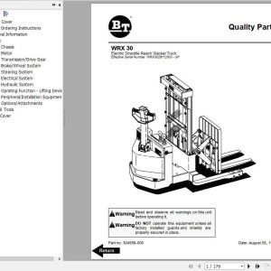 BT WRX 30 Shop Manual