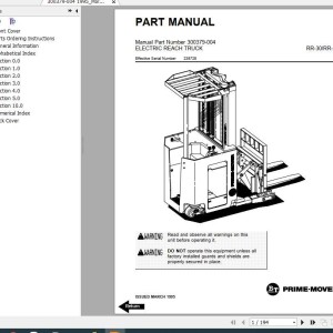 BT RR-30 RR-34 Parts Manual 300379-004