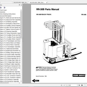 BT RR-30B Operator,Service & Parts Manual