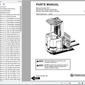 BT RR-30C Parts Manual 300379-001