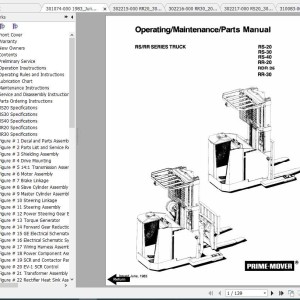 BT RR20-RR40 RS20-RS40 Operator,Maintenance & Parts Manual