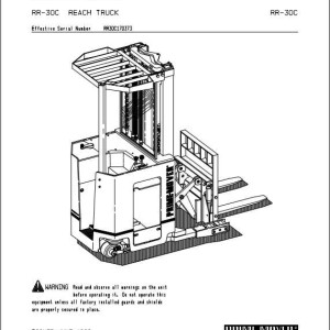 BT RR30C Operator,Service & Parts Manual