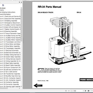 BT RR34 Operator & Parts Manual