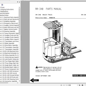 BT RR34B Operator & Parts Manual