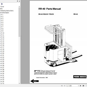 BT RR40 Operating,Maintenance & Parts Manual