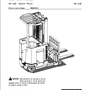 BT RR40B Operator,Repair & Parts Manual