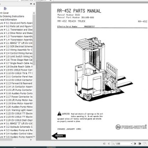 BT RR45 RR45Z Operator & Parts Manual