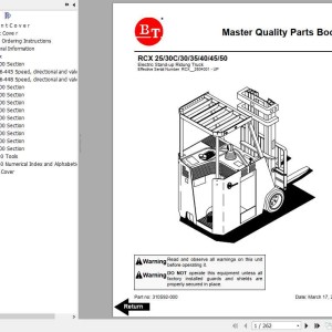 BT RCX 25-RCX50 Shop Manual