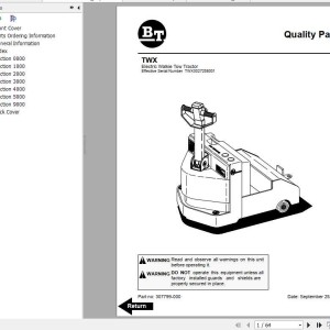 BT TWX Operator & Parts Manual