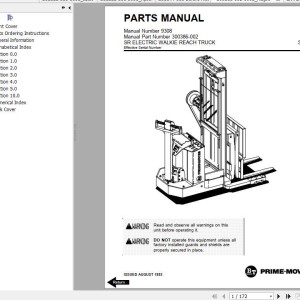 BT SR 30 Operator,Maintenance & Parts Manual