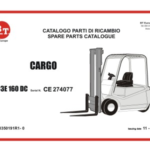 BT C3E160DC Parts Catalog 0350191R1-0