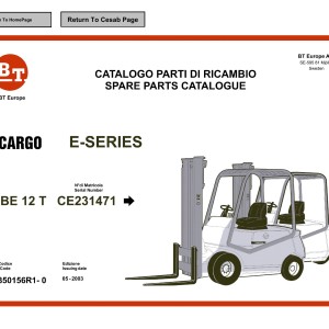 BT CBE12T Parts Catalog 03050156R1-0
