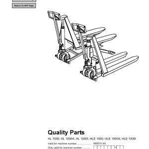 BT HL1000 HLE1000 Parts Catalog 172467