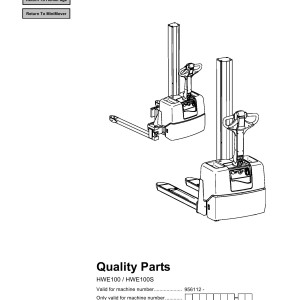 BT HWE100 HWE100S Parts Catalog 239069