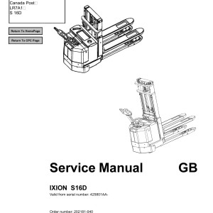 BT LR7A1 S 16D Service Manual 202181-040