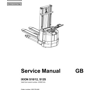 BT IXION S10 S12 S12S Service Manual 202178-040