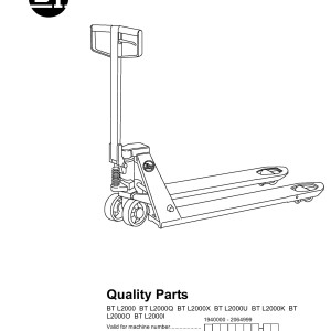 BT L2000 Parts Catalog 149482