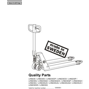 BT LHM230 Parts Catalog 219734