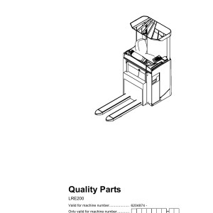 BT LRE200 Parts Catalog 7543121