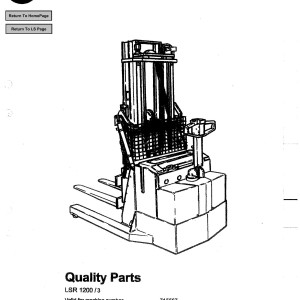 BT LSR1200-3 Parts Catalog 218912
