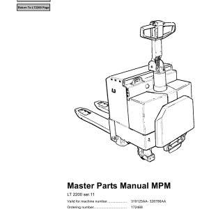 BT LT220-11 Parts Catalog 172468