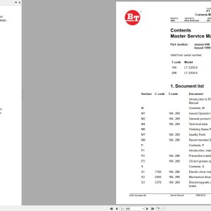 BT LT2200-8 LT2200-6 Service Manual