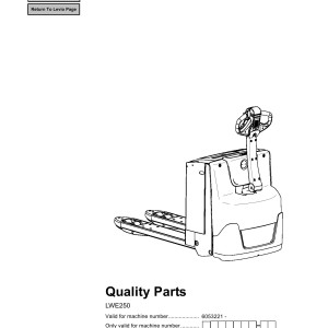 BT LWE250 Parts Catalog 7501123
