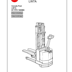 BT PPH 1600MX Master Service Manual 147639-040