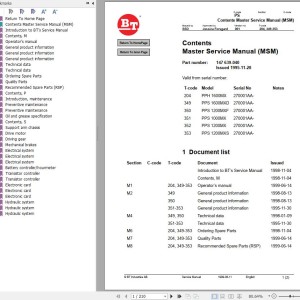 BT PPH1600MX to PPS1200MXS Service Manual 147639-040