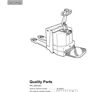 BT PPL2000MX Parts Catalog 177343