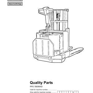 BT PPS1600MXD Parts Catalog 175367