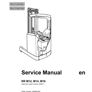 BT RR M12 M14 M16 Service Manual 232809-040