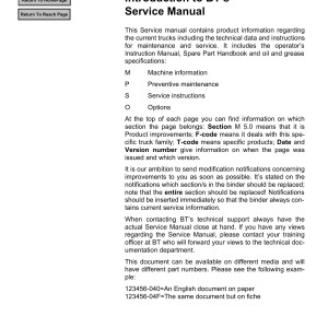 BT RR N1-N3 B1-B8 E1-E8 Service Manual 146575-040