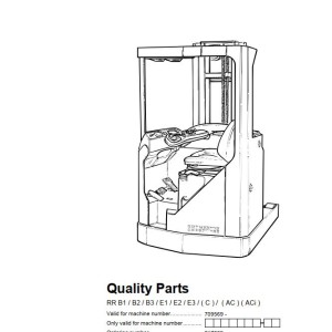 BT Forklift RRB1 to RRACi Parts Catalog 217065