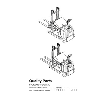 BT SPE120XR SPE120XRD Parts Catalog 7546313