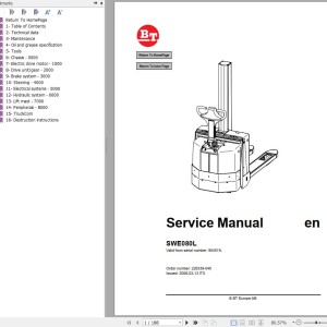 BT SWE080L Service Manual 226339-040